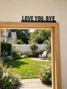 1 PC Warm LOVE YOU. BYE Letter Door Topper Decor, Hole-Free Self-Adhesive Creative Home Ornament, Minimalist Indoor Door Frame & Entryway Wall Decor - Multicolor - View 8