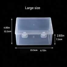1 Set Minimalist Transparent Plastic Multifunctional Desktop Storage Box - Clear - View 6