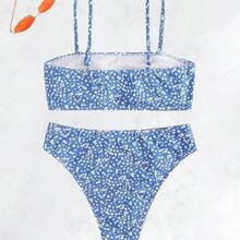 Nuevo bikini sexy para mujer con estampado, traje de baño de 2 piezas con tirantes, estilo moderno para playa - Color de la imagen - Ver 3
