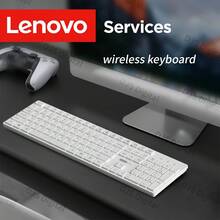 Lenovo 联想 K280 无线 2.4G 键盘，104 键全尺寸超薄键盘，带数字小键盘，即插即用办公键盘，适用于电脑 - 查看 1