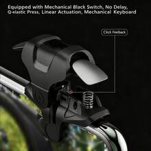 Mobile Game Controller Shooting Button Controller Mobile Controller Shooting Target Aid, One Pair Of Buttons For Flexible 6-Finger Operation, More Smooth And Sensitive, Helps Shooting Game Operation Be More Fluid, Enhances Gaming Experience, Gaming Gift For Boys - Black - View 5
