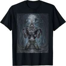 Werewolf Ripping Off Meme T-Shirt(2) - 黑色 - 查看 1
