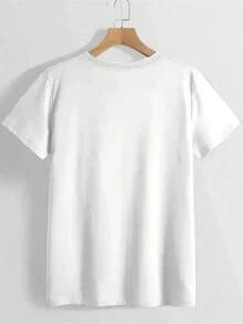 Soft, Breathable, And Lightweight For All-Day Comfort. This Women's T-Shirt Has A Comfortable Design Suitable For Everyday Wear. The Classic Crew Neck And Relaxed Fit Flatter All Body Types And Are Easy To Pair With Jeans, Shorts, And Leggings. - 白色 - 查看 4