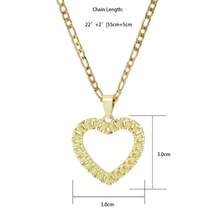 dollrinboy 1 chiếc dây chuyền mặt dây chuyền hình viên kim cương giả độc đáo mạ vàng 14K phong cách Hip Hop, kèm dây chuyền thép không gỉ 3mm, phù hợp cho cả nam và nữ. - trái tim - Xem 11