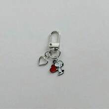 SNOOPY 1个可爱卡通金属钥匙扣，精致情侣礼物，背包挂件，新年/情人节/复活节礼物【款式随机】 - 彩色 - 查看 3