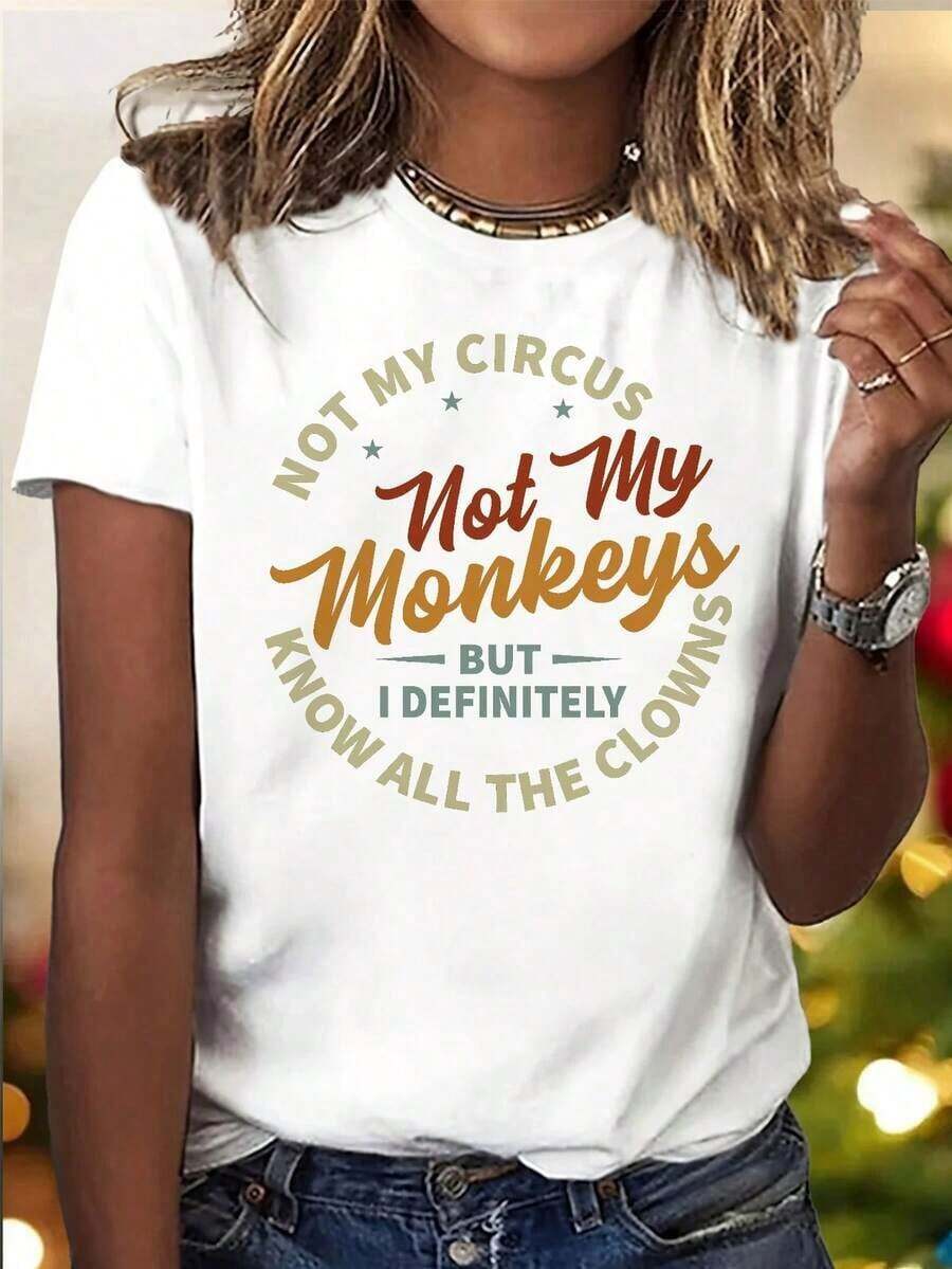1 Piece Women's T-Shirt With Star Print Design, Soft And Comfortable, Pleasant To The Touch, Versatile For Casual Sports, Round Neck, Short Sleeve, Basic Spring And Summer T-Shirt For Women, 180g 100% Cotton - 白色 - 查看 1