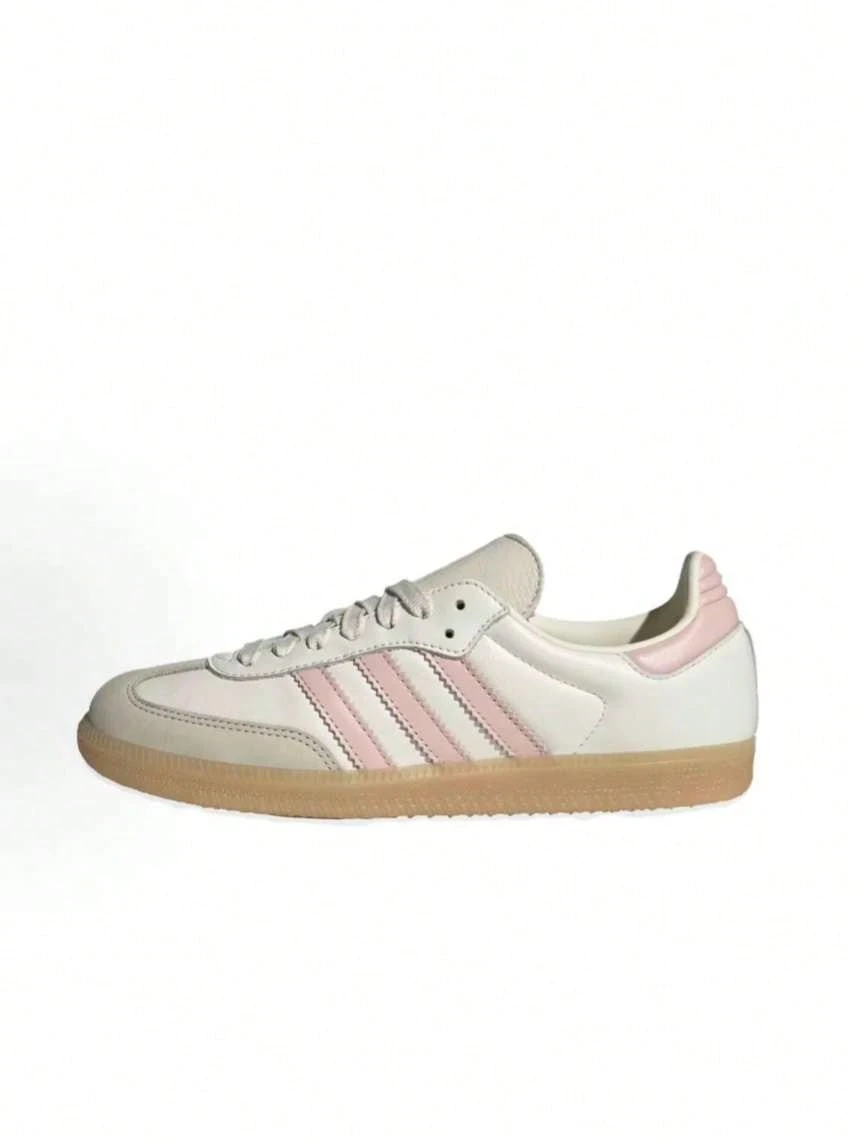 SAMBA OG W Women's Shoes - Adidas Style T-Toe Shoes - Casual Sports Sneakers - White/Pink/Gray - View 1