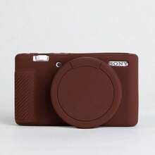 Funda protectora para cámara ZV-1, funda protectora suave para cámara ZV1, funda de silicona para cámara, con tapa de lente desmontable, silicona anti-caída de Body completo, unicolor minimalista, múltiples colores disponibles - Multicolor - Ver 5