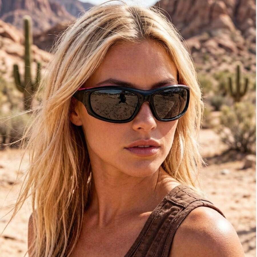2pcs Fashion Wrap-Around Street Style Fashion Glasses For Women, Suitable For Casual Street Outfits - Multicolor - View 1