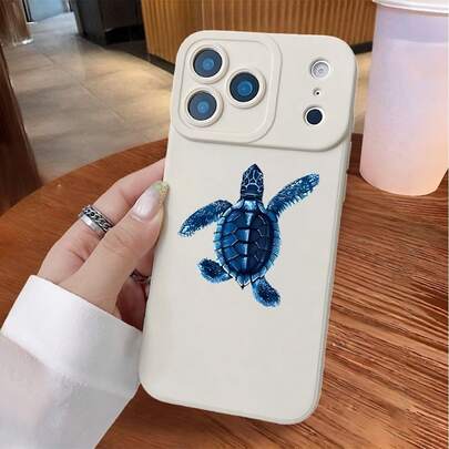 1 pièce Nouvelle étui de téléphone minimaliste avec motif de tortue de mer, cadeau de Pâques parfait pour les fans de football, étui antichoc en TPU doux avec motif de football et œil d'ange pour iPhone 17, 16 PROMAX, 16 PRO, 16, 15 PROMAX, 14 PROMAX / Galaxy S25 Series, SAM A16 / Honor X6A, X7B, X8B / 13C, Note 13