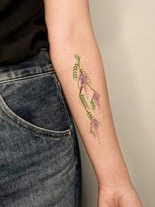 Conjunto de 6 peças, Tatuagens, Y2K, Plantas e Flores com Múltiplos Elementos de Trepadeiras, Tatuagem Semi-Permanente, Tatuagem Falsa, Tatuagem na Mão, Tatuagens Falsas, Tatuagem Temporária, Materiais para Tatuagem, Kit de Tatuagem, Adesivos de Tatuagem, Tatuagem à Prova d'Água e de Longa Duração, Tatuagens para Mulheres, Tatuagem nas Costas, Tatuagem no Braço, Tatuagens nas Pernas, Festival, Rave - Multicolorido - Ver 3