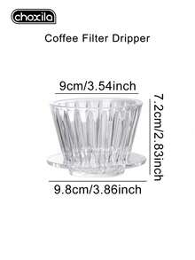 1個塑料手沖咖啡濾器，手沖咖啡濾器，慢滴濾杯，手沖咖啡機咖啡漏斗，適合單杯沖泡，咖啡配件，適合咖啡愛好者、家人和朋友的理想禮物，適合居家和咖啡館使用 - 咖啡濾 - 查看 12