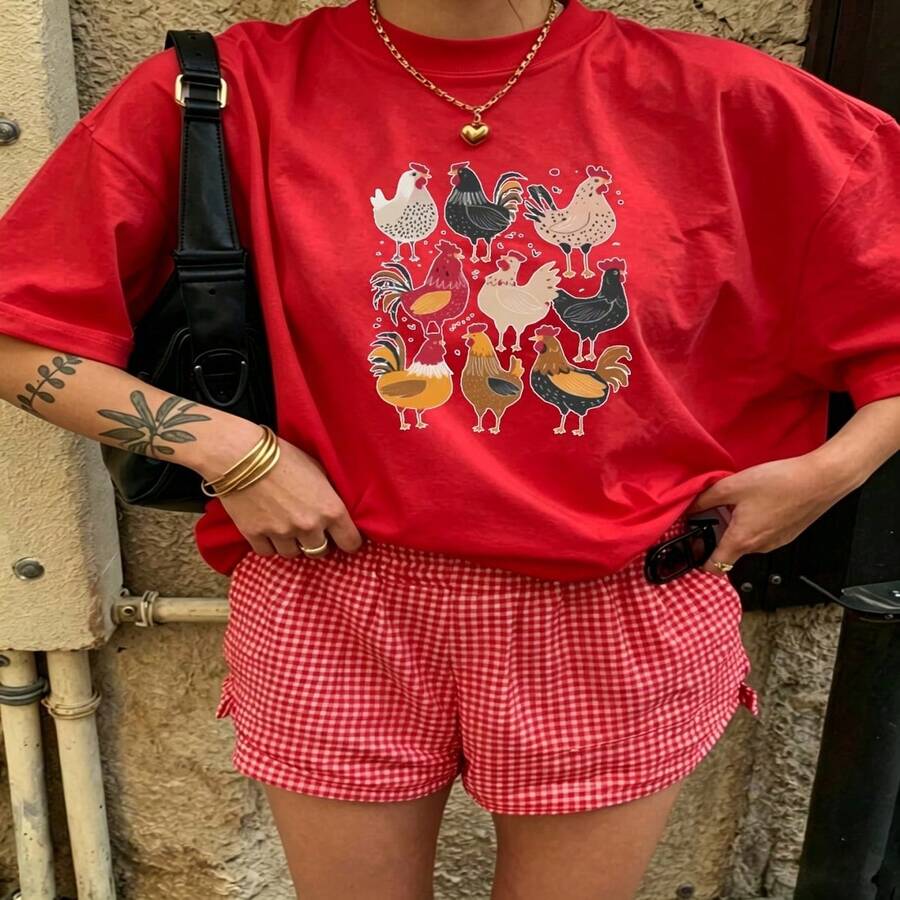 Cute Daily Casual Graphic T-Shirt 100% Cotton Oversized Soft Breathable Casual Crewneck Short Sleeve Top Aesthetic Daily Fashion Lovers Casual Wearers Trendy Basic Vintage Minimalist Style