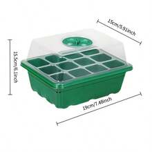 12-Cell Seedling Tray For Planting Your Garden - Includes Lid, Insulation Layer, And Moisture Retention Board To Achieve Optimal Germination! - Multiple Styles - View 11