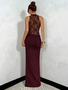 Women Midi Dresses - 紫紅色 - 查看 7
