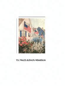 1幅无框可打印独立日墙画，7月4日主题，夏季美式装饰，海岸风情，美国国旗海报，美观公寓客厅卧室返校季趣味海报，宿舍必备 - 無框 - 查看 11