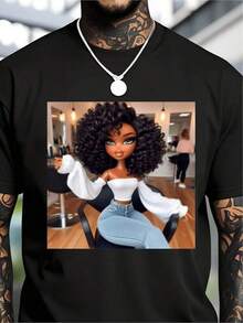 Camisetas Para Mujer AlgodónCamiseta única y moderna con diseño Y2K que resalta la belleza y confianza femenina perfecta para cualquier ocasión destaca un estilo elegante y divertido ideal para los amantes de la moda en México y quienes buscan un look atractivo y original mundial 2026 - Negro - Ver 1