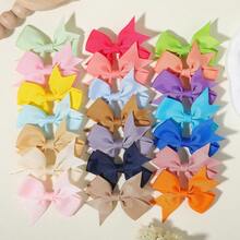 12/20/40pcs Colorful Symmetrical Bow Hair Clips - Yellow & Pink, Suitable For Girls, Gift Use - Multicolor - View 5