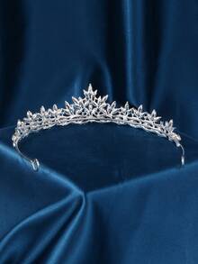 Silver Color Crystal Tiaras And Crowns Headband For Women Party Rhinestone Bridal Wedding Hair Accessories Jewelry Crown Tiara - Multicolor - View 3
