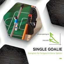 Foosball Table, 2 Balls, Non-Slip Handles, For Children And Adults, Scoreboard, MDF, Metal, Bright Colors - Brown - View 4