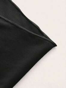Falda plisada de unicolor, versátil y casual para cubrir el traje de baño - Negro - Ver 5