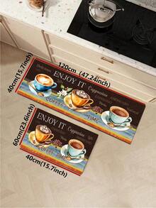1pc/2pcs Autumn Kitchen Rug Mat, Low-Profile Pumpkin Non-Slip Washable Farmhouse Style Suitable For Autumn Thanksgiving Decor Kitchen And Laundry Room - Multicolor - View 12