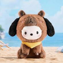 Miniso 三麗鷗盲盒佛系水豚系列 乙烯基絨毛療癒桌面擺飾(1件隨機發貨) - 彩色 - 查看 5