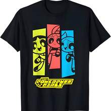 Powerpuff niñas tres puffs de potencia camiseta pequeña - Negro - Ver 1