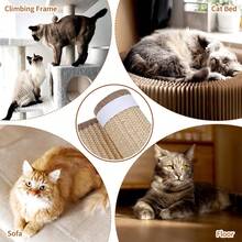 1 片剑麻猫抓垫，剑麻材质，尺寸约 40 厘米 x 20 厘米（15.75 英寸 x 7.87 英寸），带魔术贴，适用于室内猫咪，猫抓地毯/墙面抓垫，室内猫咪用品，剑麻垫，宠物猫抓保护垫，沙发防抓耐用爪板（不含猫树） - 20cm*40cm - 查看 3