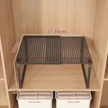 Heavy Duty Adjustable Expandable Wardrobe Organizer Rack - Space Saving Stackable Metal Storage Shelves With Polished Surface, No Assembly Required. Suitable For Kitchen, Bedroom, Office Desk Organization, Multi-Purpose Storage Rack, Shoe Cabinet, Miscellaneous Shelf, Wardrobe Divider And Storage Solution. - Multicolor - View 14