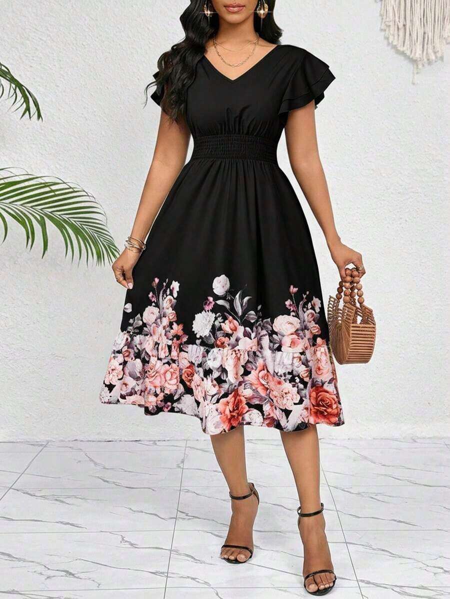 Women Midi Dresses - Negro 2 - View 1