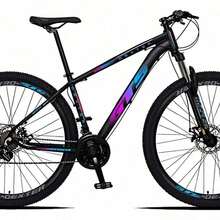 29-Inch Wheel Bicycle, 24 Speeds, 21-Inch Frame. - svart med rosa/blått - Visa 2