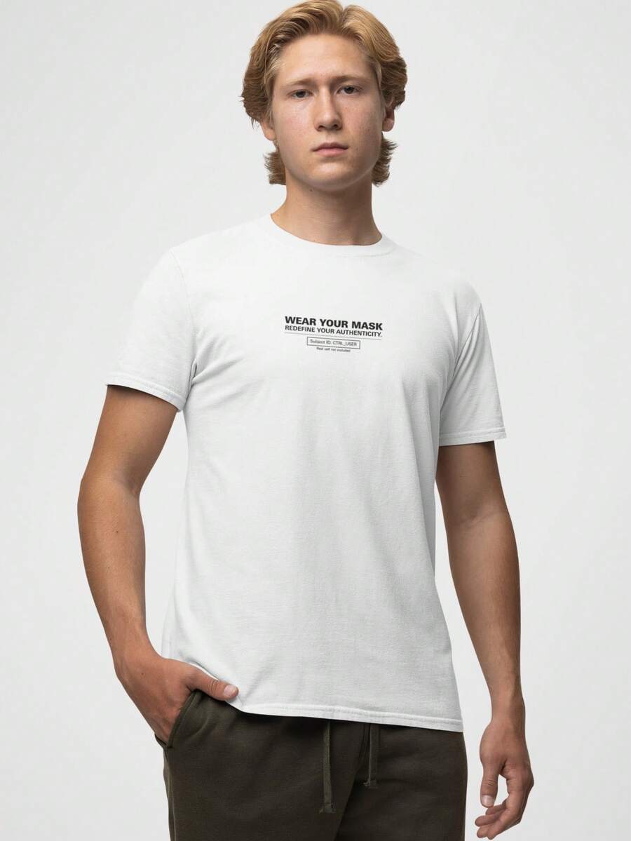 Aveloz Authenticity Men's T-Shirt, Comfortable, 100% Cotton - 白色 - 查看 1