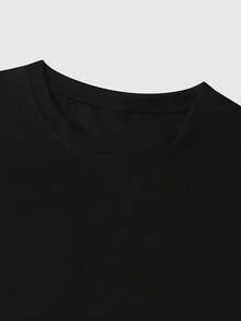 Cuello Redondo Talla Grande - Camiseta Negra Ajustada para Mujer - Camiseta con Estampado "Jumping Star" llamativo, top ligero para el verano, ideal para fiestas, disfraces y uso casual - Camisa casual de tela no transparente, ropa de fiesta, cuello redondo, material no transparente, moda de primavera, estampado geométrico, ajuste cómodo, camisa elegante, blusas casuales para mujer. - Negro - Ver 5