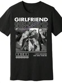 1 Pieza Camiseta 180g 100% Algodón Unisex Holgada. 1 Pieza Camiseta 180g 100% Algodón Unisex Holgada. Camiseta única con diseño Y2K de novia con estampado gráfico atractivo para destacar tu estilo moderno y divertido. Ideal para quienes aman la moda, esta camiseta es perfecta para cualquier ocasión casual. Perfecta para fans de la cultura pop y  urbanas. Cómoda y versátil para escuela, trabajo, salidas y eventos casuales Cómoda y versátil para escuela, trabajo, salidas y eventos casuales - Negro - Ver 1