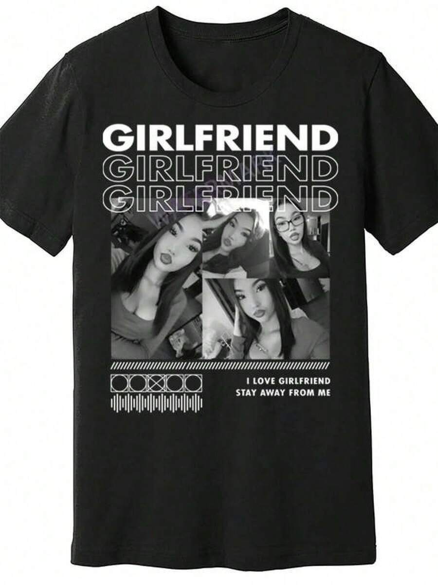 1 Pieza Camiseta 180g 100% Algodón Unisex Holgada. 1 Pieza Camiseta 180g 100% Algodón Unisex Holgada. Camiseta única con diseño Y2K de novia con estampado gráfico atractivo para destacar tu estilo moderno y divertido. Ideal para quienes aman la moda, esta camiseta es perfecta para cualquier ocasión casual. Perfecta para fans de la cultura pop y  urbanas. Cómoda y versátil para escuela, trabajo, salidas y eventos casuales Cómoda y versátil para escuela, trabajo, salidas y eventos casuales - Negro - Ver 1
