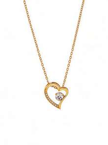 1pc/2pcs Stainless Steel Elegant Multi-Layer Heart & Moon Pendant Adjustable Necklace - CYN120-1-moon and Star Pendant - View 9