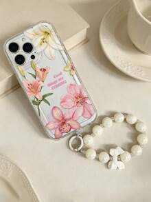 逼真百合花圖案透明手機殼，適用於 iPhone 與 - 彩色 - 查看 4