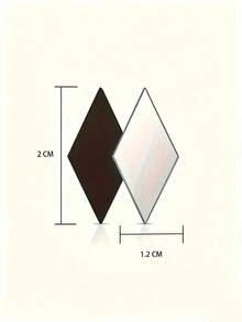 100片正方形鏡面牆貼 - 自黏式雙層壓克力鏡面貼紙。適用於辦公室、浴室和廚房；非常容易安裝和移除。藝術設計，時尚裝飾。 - 多色 - 查看 2