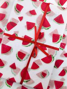 10/20/40 pezzi Carta da regalo con motivo anguria rossa, dimensione 50x35 cm, adatta per primavera/estate, matrimonio, San Valentino, regali di compleanno, avvolgimento di profumo, riempimento di buste regalo e omaggi per feste - Multicolore - Visualizzare 4