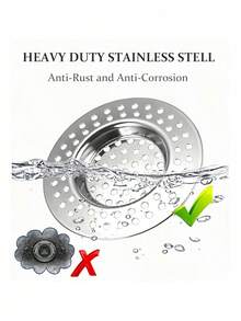 Heavy Duty Stainless Steel Sink Strainer Plugs - Anti-Rust Metal Drain Protectors With Hair Catcher For Kitchen And Bathroom Sinks, Bathtub, Shower - Home Essentials Drain Cover Filter - A - View 4