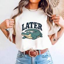The Following Are Gator Comfort Color Tees, Funny Alligator Tees, Crocodile Tees, Florida Graphic Tees, Retro Alligator Tees, And Ironic Animal Tees. M30G 3HIQ - 黑色 - 查看 1