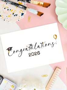 2026年毕业贺卡（含信封）一张 - 祝贺子女毕业 - 适合高中和大学毕业生的礼物，内页空白可供书写 - 多款2 - 查看 8