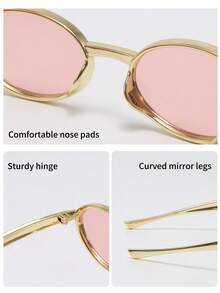 1 Pair Round Frame Fashion Eyeglasses For Kids, Minimalist Suitable For Boys & Girls, Party, Holiday, Travel, Decoration, Daily Accessory, Photography Prop - Multicolor - View 5