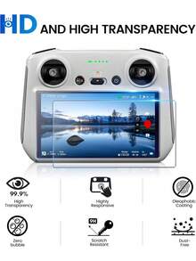 2pcs 9H Hardness Tempered Glass Screen Protector For Mini 4 Pro/Air 3/Mavic 3 Pro/Mini 3/Mini 3 Pro/Air 2S RC/RC 2 Remote Controller, Bright, Ultra-Clear, Anti-Scratch Screen Protector - View 5