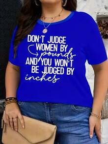 Nueva Camiseta de Moda para Mujer con Cuello Redondo 2026, Talla, Camiseta Casual de Manga Corta para Mujer, Diseño Versátil Listo para el Verano. - Azul - Ver 3