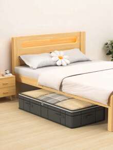 1pc Underbed Storage Bag, Quilt Organizer Bag, Large Capacity Waterproof Dustproof Blanket Storage Box With Transparent Window And Handle, Capacity: 30L/90L/125L - Multicolor - View 7
