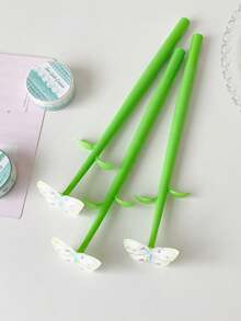 1 chiếc bút bi hình bướm, bút lắc giảm căng thẳng, bút viết trung tính dành cho học sinh, bút mực nước đen 0.5mm, bút ký tên, thích hợp làm quà tặng cho bạn thân. - Nhiều màu - Xem 14