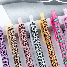 1 Or 3pcs 2026 New Leopard Print Ballpoint Pen Set, Featuring Pressure-Activated Design. Fun And Simple Printed Ballpoint Pens, Ideal For Journaling And Gift-Giving. Perfect For Weddings And Valentine's Day. Available In 5 Colors (New Light Brown Leopard, New Dark Brown Leopard) - Multiple Styles - View 11
