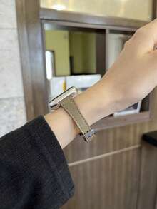 1件薄款PU環形錶帶，適用於Apple Watch女性款 38mm 40mm 41mm 42mm 44mm 45mm 46mm 49mm Series Ultra 11/10/9/8/7/6/5/4/3 SE - 灰棕色 - 查看 4